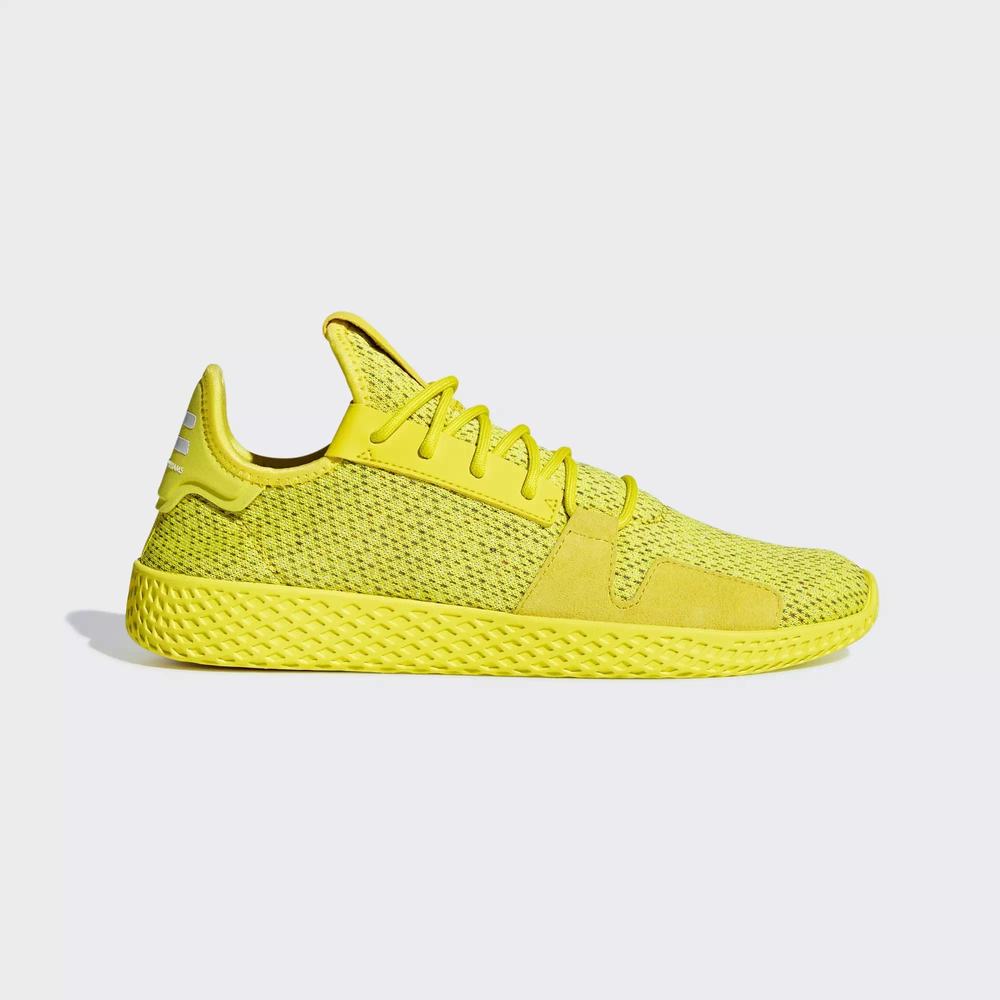 Adidas Pharrell Williams Tennis Hu V2 Tenis Amarillos Para Mujer (MX-48375)